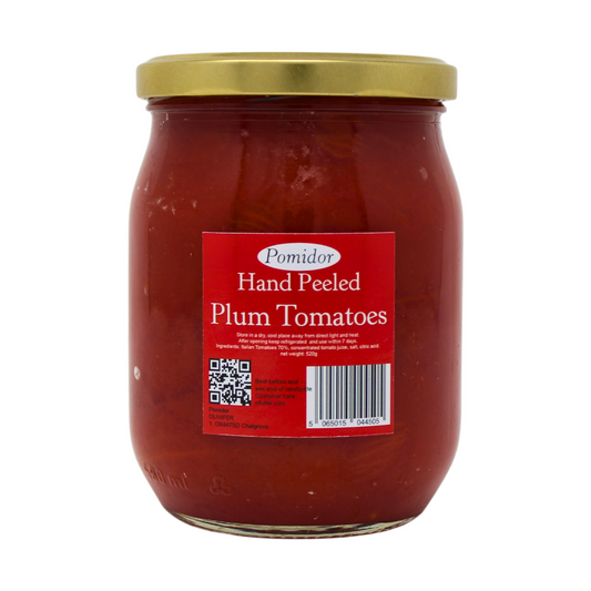 Pomidor Hand Peeled Plum Tomatoes 500g