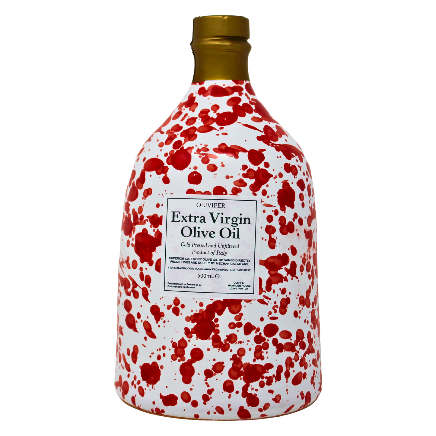 Olivifer Unfiltered Extra Virgin Olive Oil - Terracotta, 500mL - Red