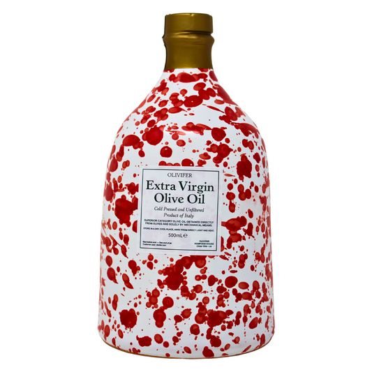 Olivifer Unfiltered Extra Virgin Olive Oil - Terracotta, 500mL - Red