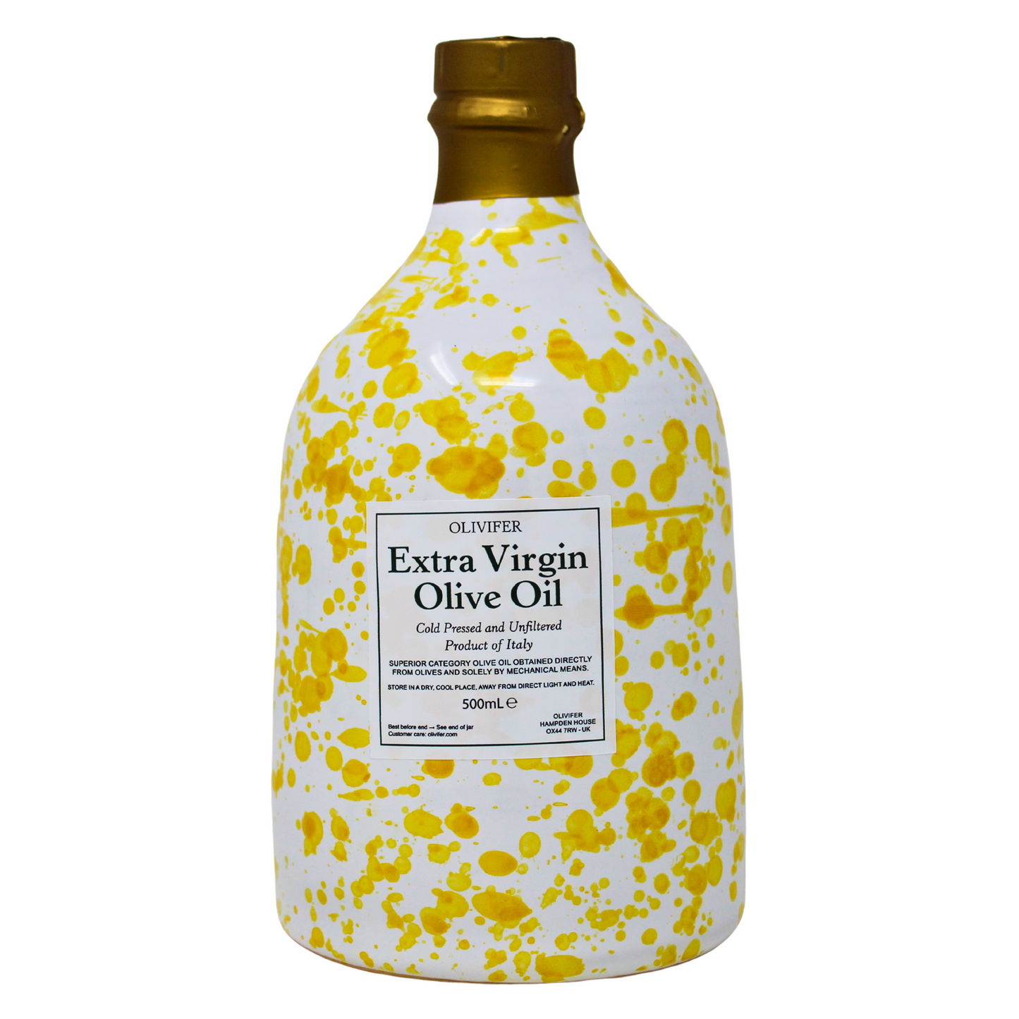 Olivifer Unfiltered Extra Virgin Olive Oil - Terracotta, 500mL - Yellow