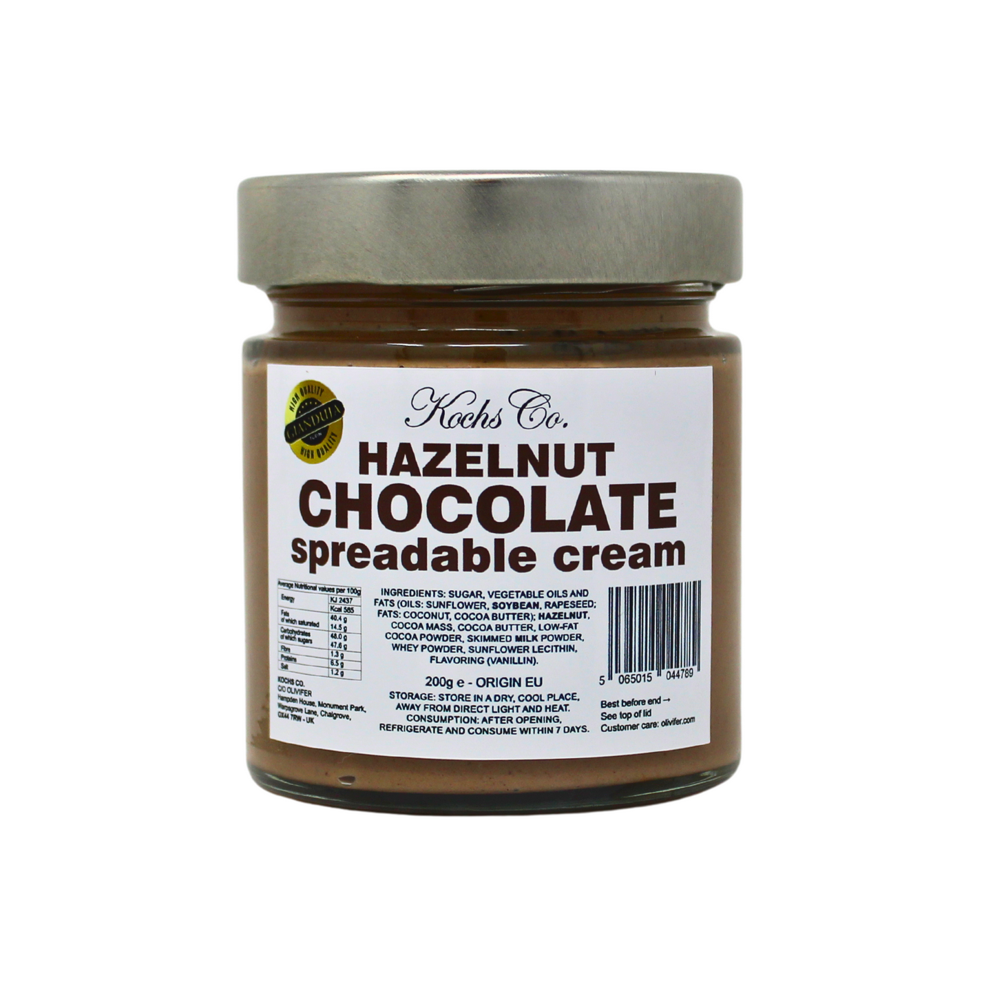 Kochs Co. Gianduja Cream (Hazelnut-Chocolate Cream) 200g