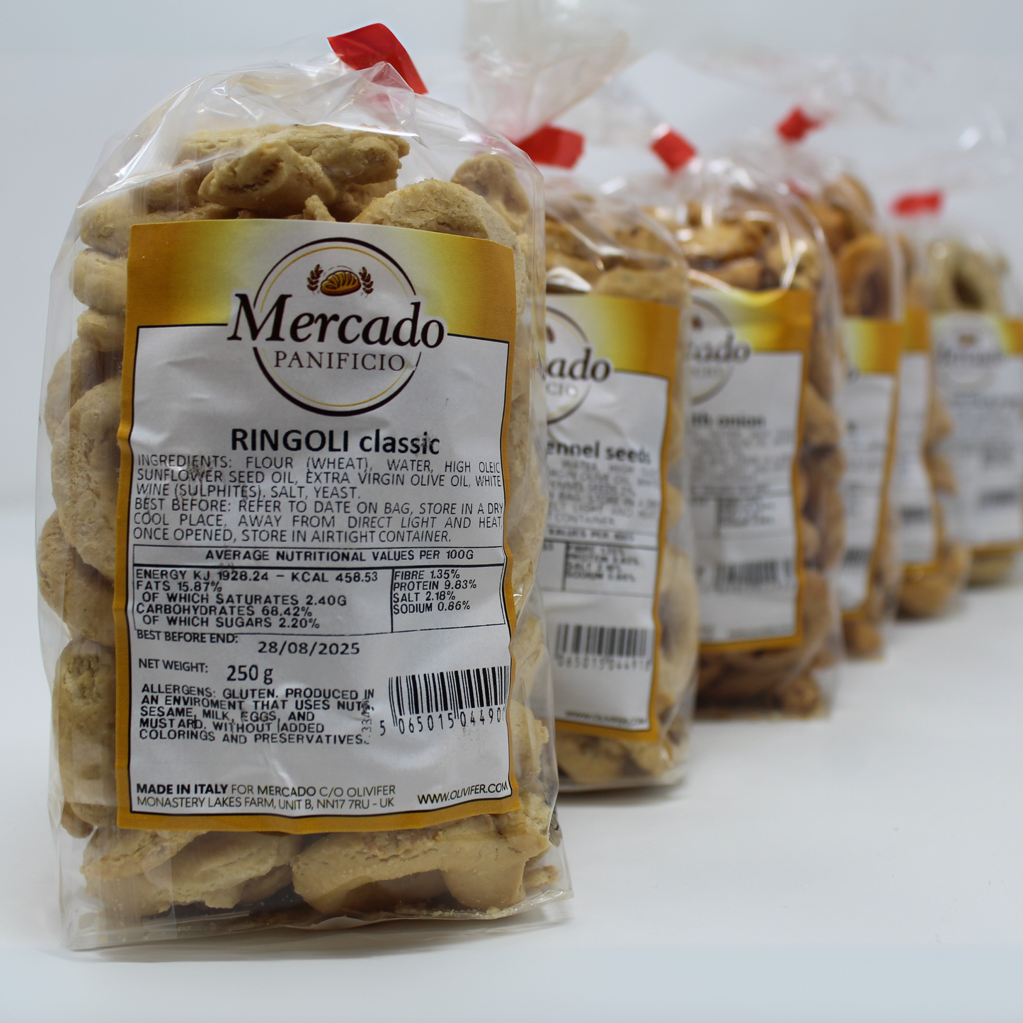 Mercado Ringoli (Taralli) & Breadsticks (Grissini) - Mix Box (40 Packs)