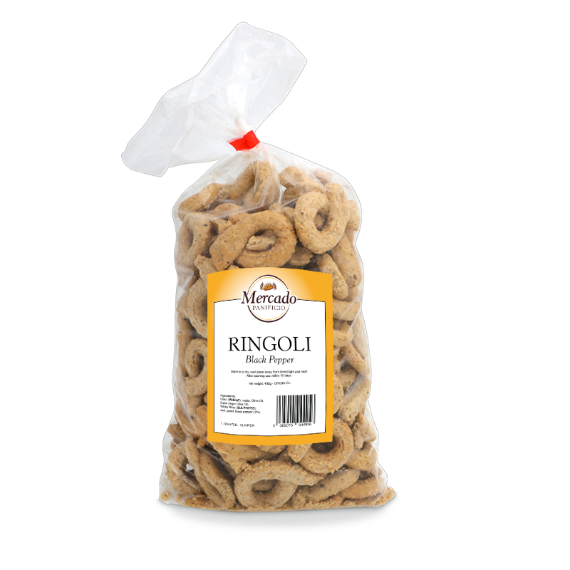 Mercado Ringoli (Taralli) - Black Pepper 400g