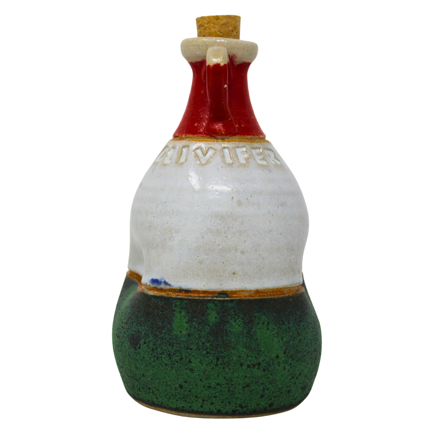 Olivifer Tricolore: Extra Virgin Olive Oil in British Terracotta Bottle 500 mL